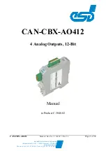 Предварительный просмотр 1 страницы ESD CAN-CBX-AO412 Manual