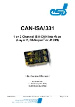 ESD CAN-ISA/331 Hardware Manual preview