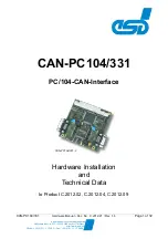 Preview for 1 page of ESD CAN-PC104/331 Hardware Installation And Technical Data