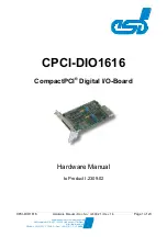 ESD CompactPCI CPCI-DIO1616 Hardware Manual preview