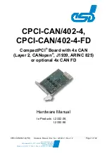 Preview for 1 page of ESD CPCI-CAN/402-4 Hardware Manual