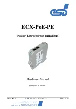 Preview for 1 page of ESD ECX-PoE-PE Hardware Manual