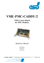 Предварительный просмотр 1 страницы ESD VME-PMC-CADDY/2 Hardware Manual