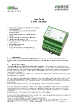 esera automation 1-Wire Hub III DC User Manual предпросмотр