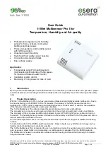 Предварительный просмотр 1 страницы esera automation Multisensor Pro I User Manual