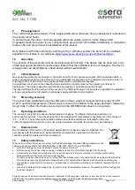 Preview for 3 page of esera automation PRO 11148 User Manual