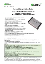 esera ECO 120 PRO Quick Manual предпросмотр