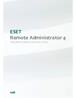 Предварительный просмотр 1 страницы ESET REMOTE ADMINISTRATOR 4 Installation Manual