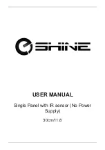 Предварительный просмотр 1 страницы Eshine Single Panel with IR sensor User Manual