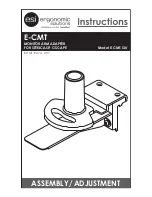 Предварительный просмотр 1 страницы ESi Ergo E-CMT-SLV Assembly/Adjustment