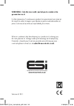 Preview for 20 page of ESI 5 Series User Instructions