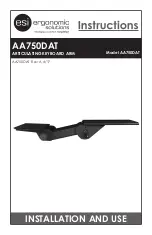 Предварительный просмотр 1 страницы ESI AA750DAT Installation And Use Instructions