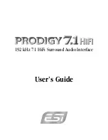 ESI AUDIOTRAK Prodigy 7.1 HiFi User Manual preview