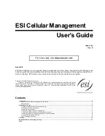 ESI Cellular Management Access Device User Manual preview