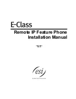 ESI E-Class Installation Manual preview