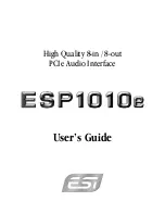 Preview for 1 page of ESI ESP1010e User Manual