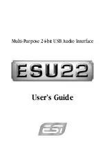 Preview for 1 page of ESI ESU22 User Manual