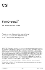 Предварительный просмотр 8 страницы ESI FlexCharge3 FCH3-DSK-BLK Assembly And Operation Instructions Manual