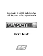 Предварительный просмотр 1 страницы ESI GIGAPORT HD User Manual