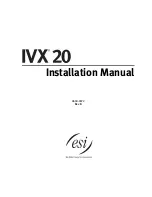 ESI IVX 20 Installation Manual preview