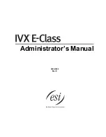 Preview for 1 page of ESI ivx e-class series Administrator'S Manual