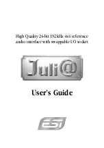 ESI Juli@ User Manual предпросмотр