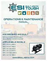 Preview for 1 page of ESI KPG Series Operation & Maintenance Manual