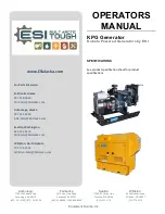 Preview for 5 page of ESI KPG Series Operation & Maintenance Manual