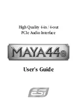 Предварительный просмотр 1 страницы ESI MAYA44e User Manual