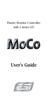 Preview for 1 page of ESI MoCo User Manual