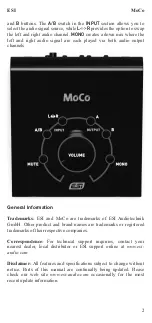 Preview for 3 page of ESI MoCo User Manual