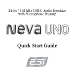 Предварительный просмотр 1 страницы ESI NEVA UNO Quick Start Manual