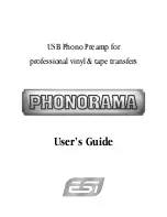 Предварительный просмотр 1 страницы ESI PHONORAMA User Manual