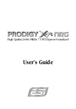 ESI Prodigy X-Fi NRG User Manual preview