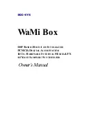 ESI WaMi Box Owner'S Manual предпросмотр