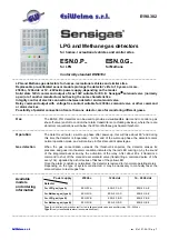 Preview for 1 page of EsiWelma Sensigas ESN.0.P Series Quick Start Manual