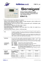 Предварительный просмотр 1 страницы EsiWelma Sensigas ESN F Series Quick Start Manual