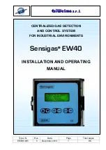 EsiWelma Sensigas EW40 Installation And Operating Manual предпросмотр