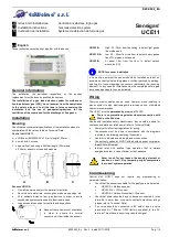 EsiWelma Sensigas UCE11 Installation Instructions preview