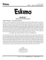 Preview for 12 page of Eskimo Grizzly 26500 Operator'S Manual