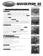 Preview for 1 page of Eskimo QUICKFISH III Quick Start Manual