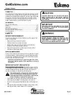 Предварительный просмотр 3 страницы Eskimo StingRay S33Q8 Assembly Instructions & Parts Explosions