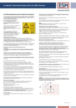 Предварительный просмотр 3 страницы ESM VS-122 Original Operating Instructions