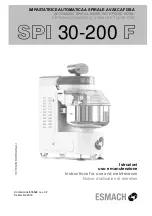 Предварительный просмотр 1 страницы Esmach SPI 100 Instructions For Use And Maintenance Manual