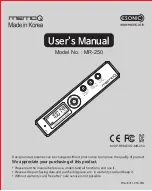 Esonic memoQ MR-250 User Manual preview