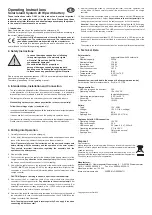 Preview for 2 page of esotec Solar Island Operating Instructions