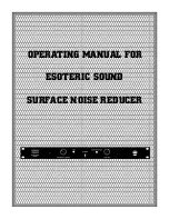 ESOTERIC SOUND SURFACE NOISE REDUCER Operating Manual preview