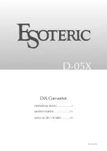 Preview for 1 page of Esoteric D-05X Owner'S Manual