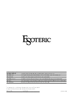 Preview for 16 page of Esoteric D-07 Owner'S Manual