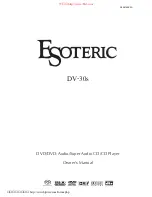 Preview for 1 page of Esoteric DV-30s Owner'S Manual